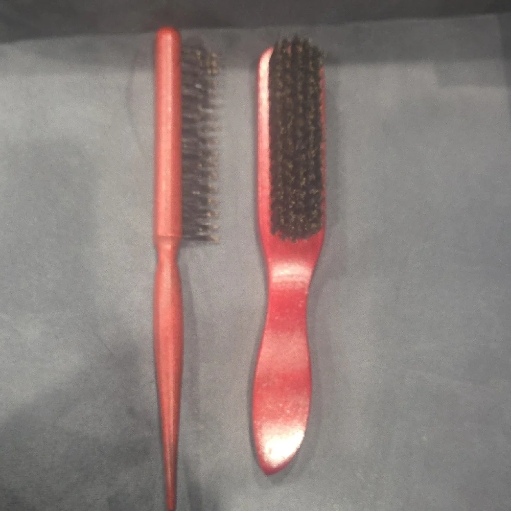2 PCS Boar Bristle Hair Brush Set